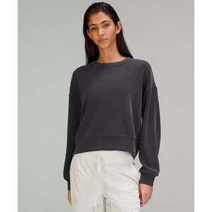 Lululemon‎ Softstreme Crew Pullover Sweatshirt Gray Size 2 750E